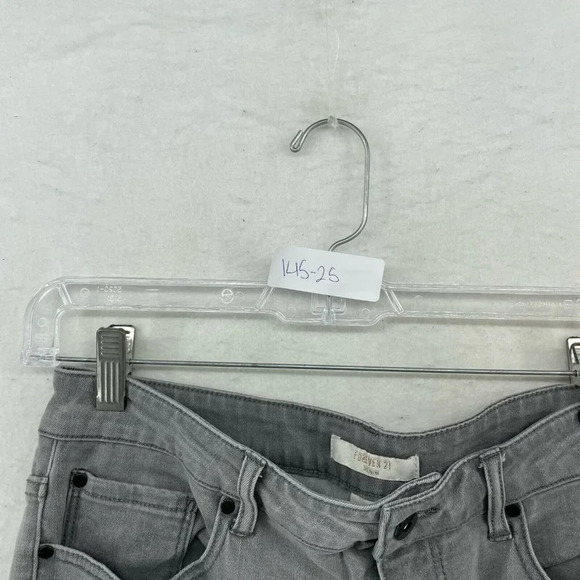 Forever 21 Jeans Women's Sz 30 Gray Regular Fit Skinny High-Rise Denim - Picture 11 of 11